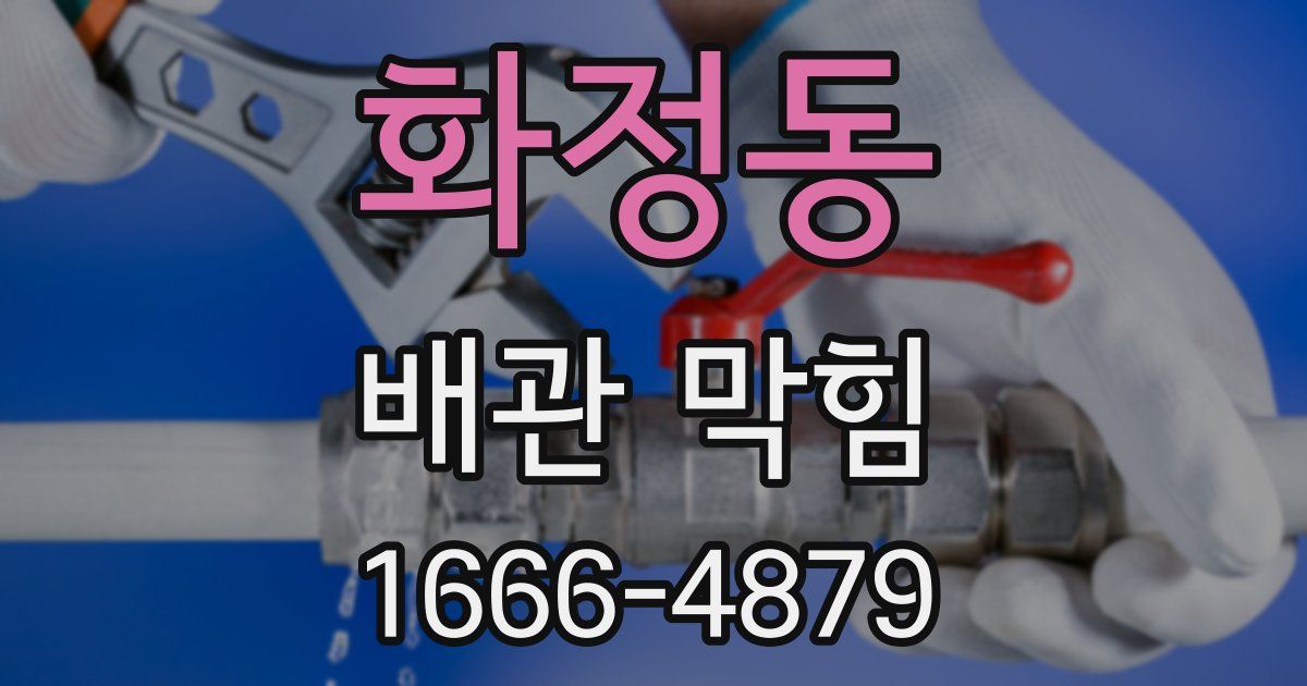 화정동 배관 막힘
