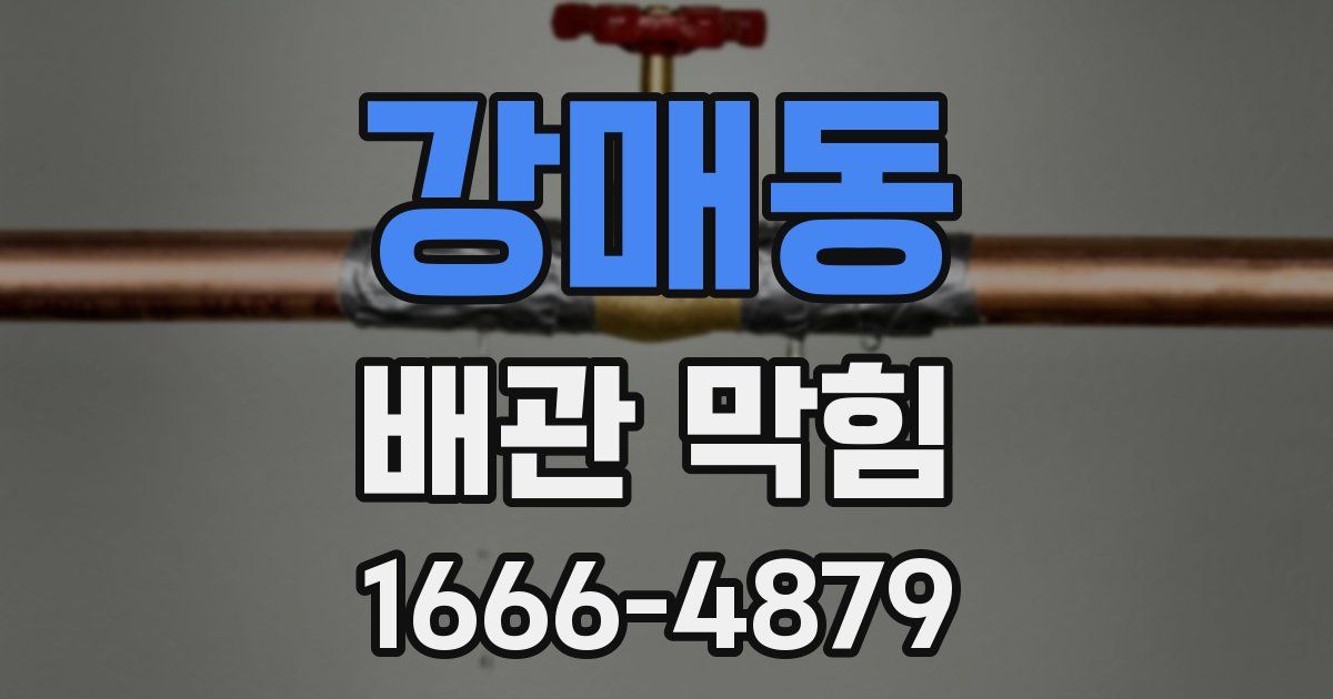 강매동 배관 막힘