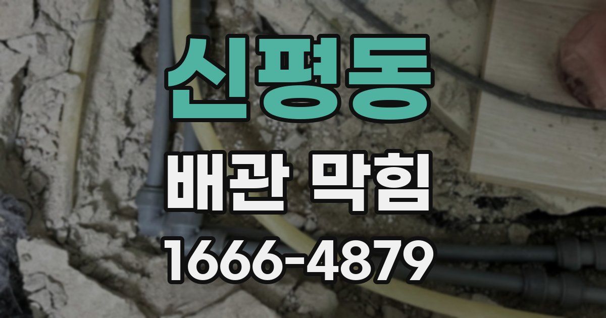 신평동 배관 막힘