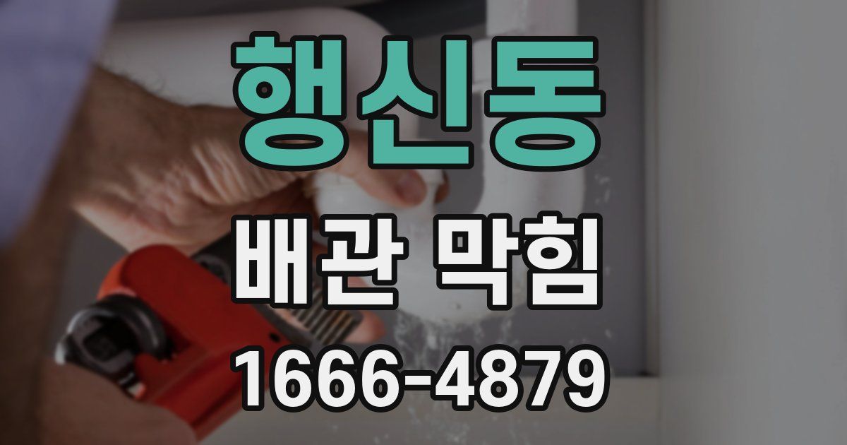 행신동 배관 막힘