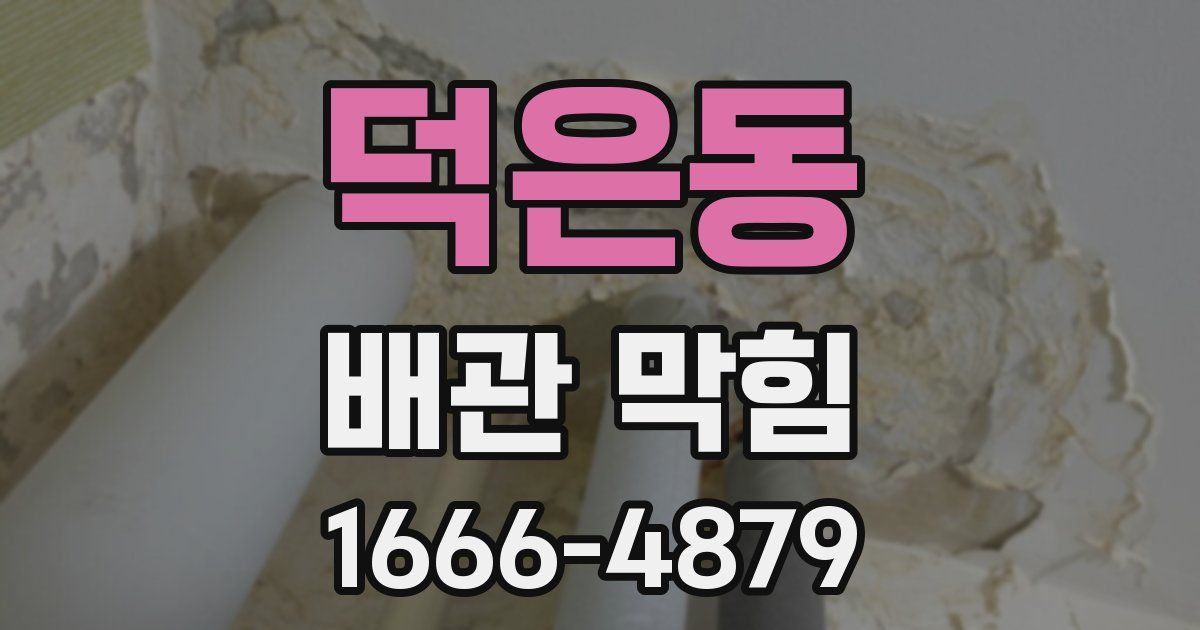 덕은동 배관 막힘