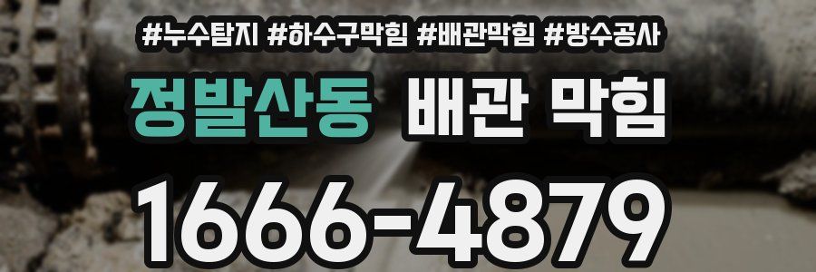 정발산동 배관 막힘