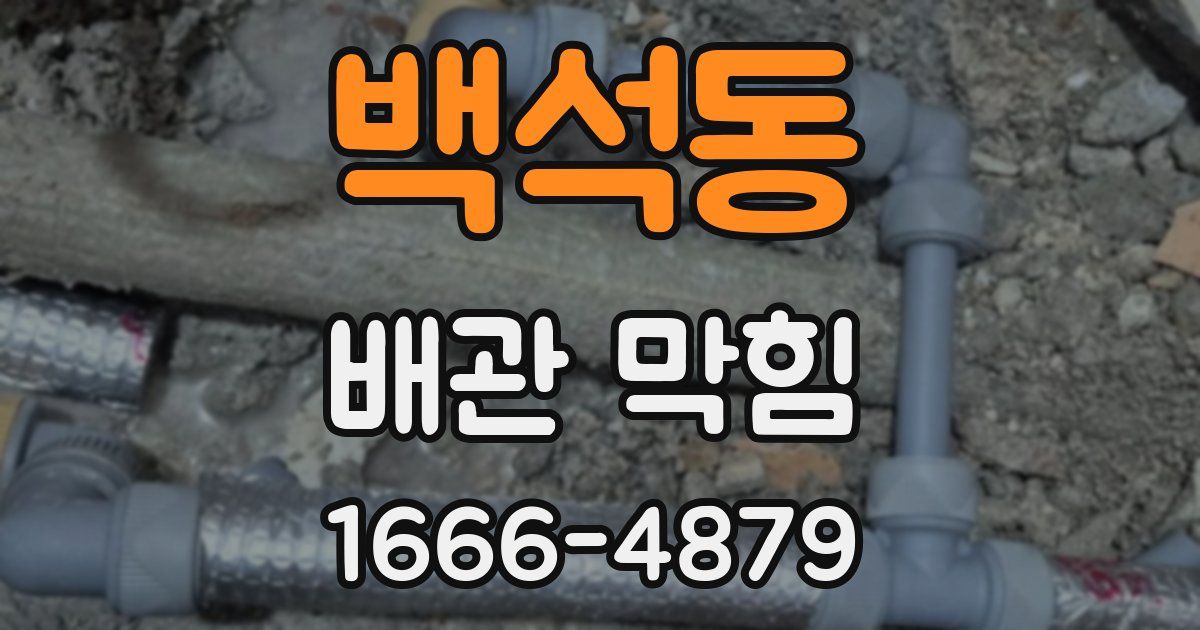 백석동 배관 막힘