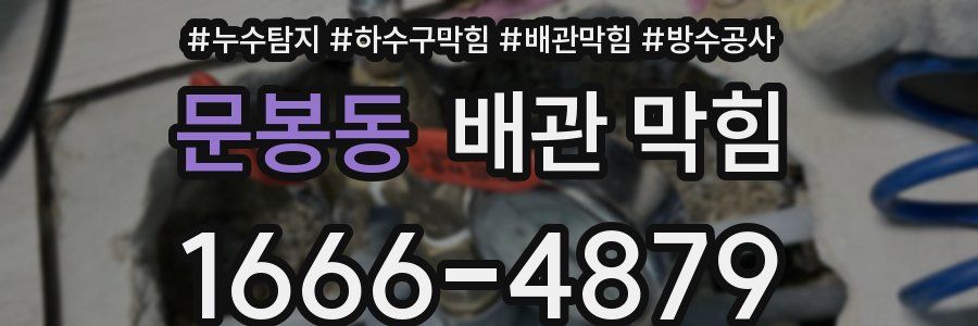 문봉동 배관 막힘