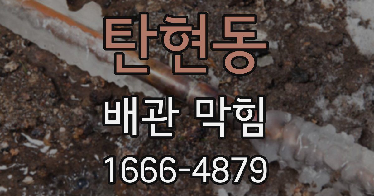 탄현동 배관 막힘