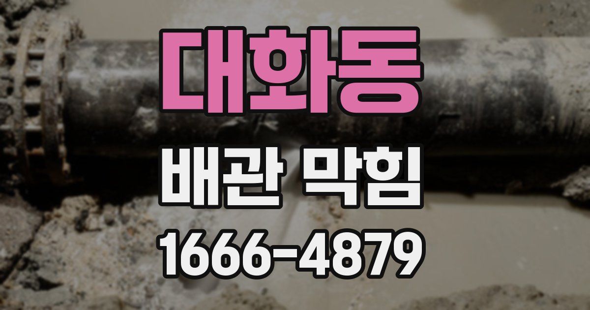대화동 배관 막힘