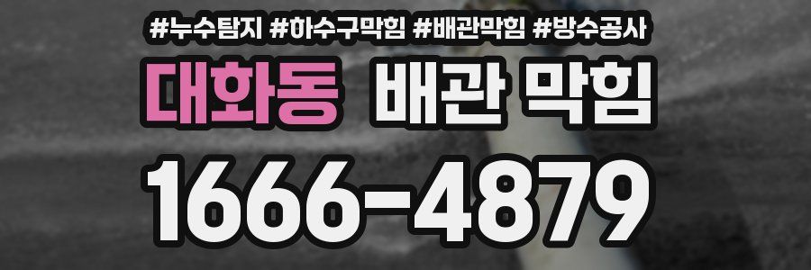 대화동 배관 막힘