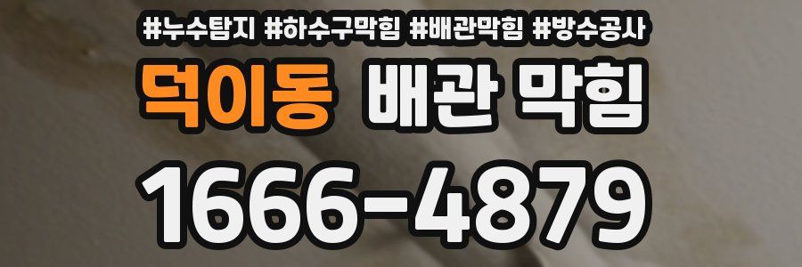 덕이동 배관 막힘