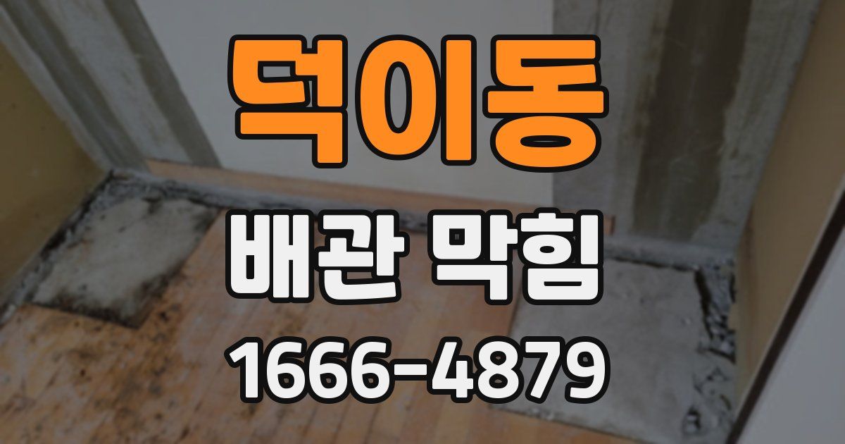 덕이동 배관 막힘
