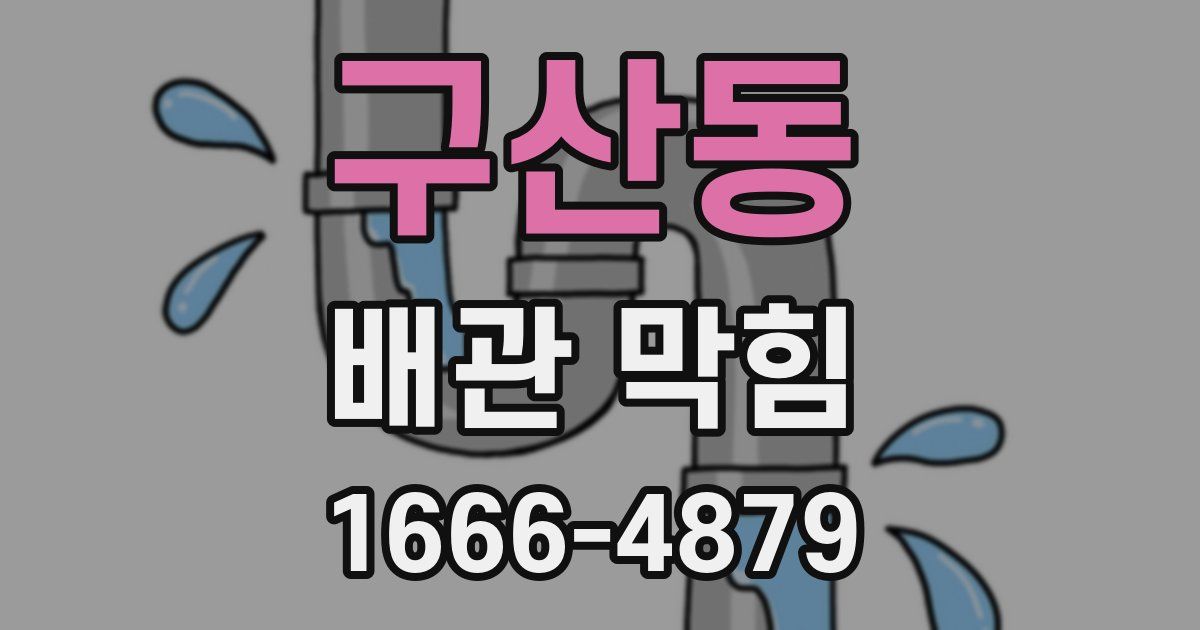 구산동 배관 막힘