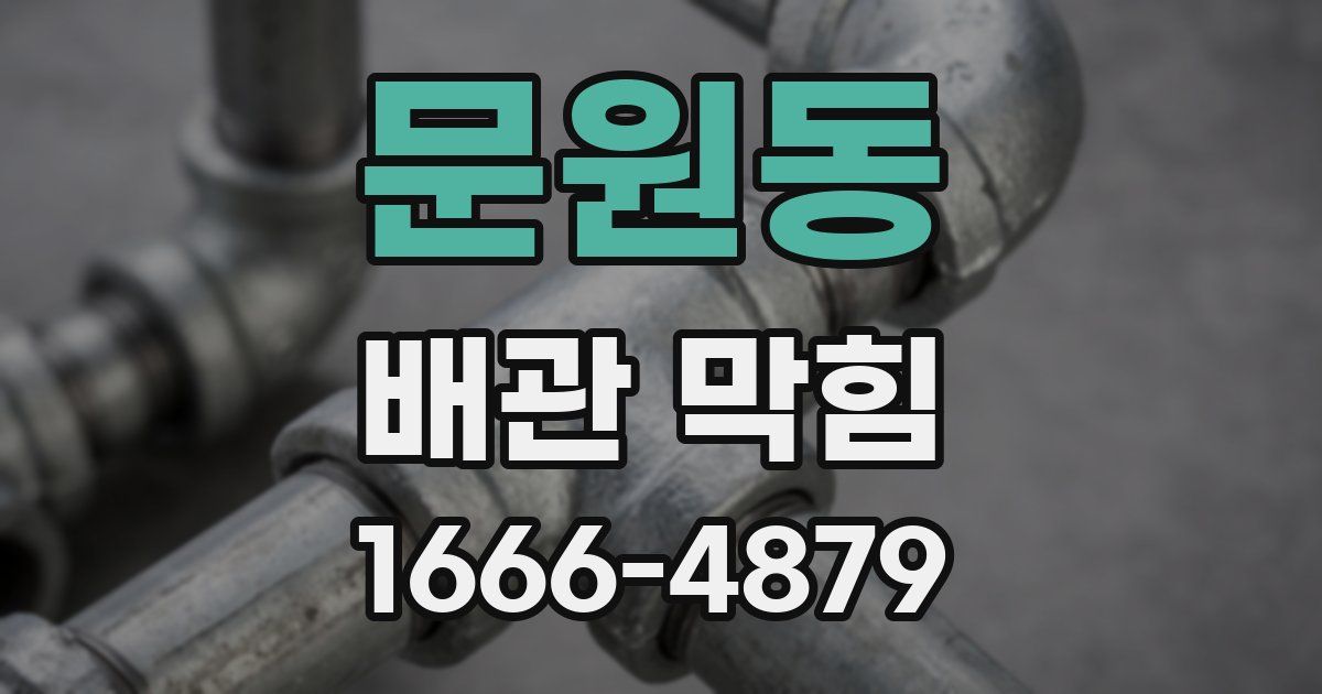문원동 배관 막힘