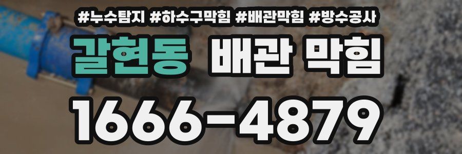 갈현동 배관 막힘