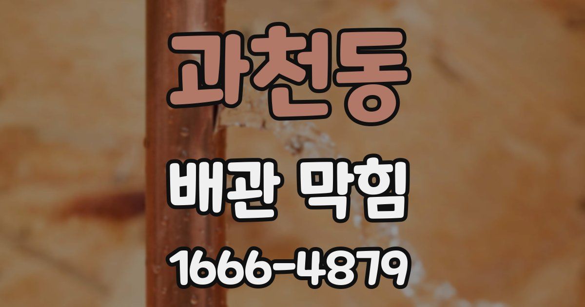 과천동 배관 막힘