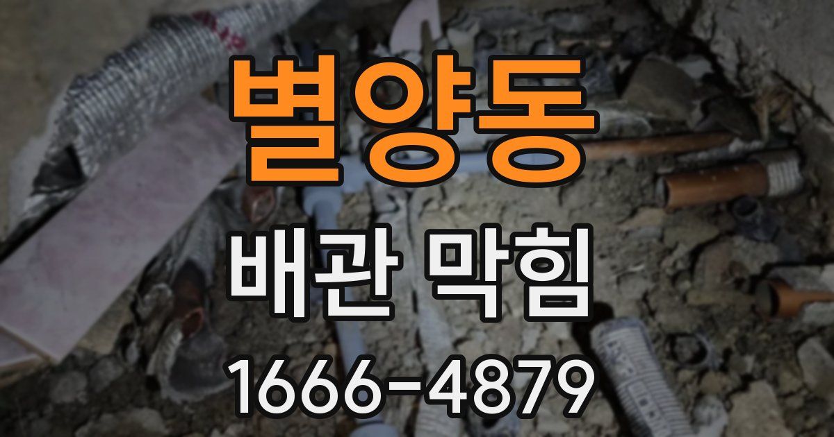 별양동 배관 막힘