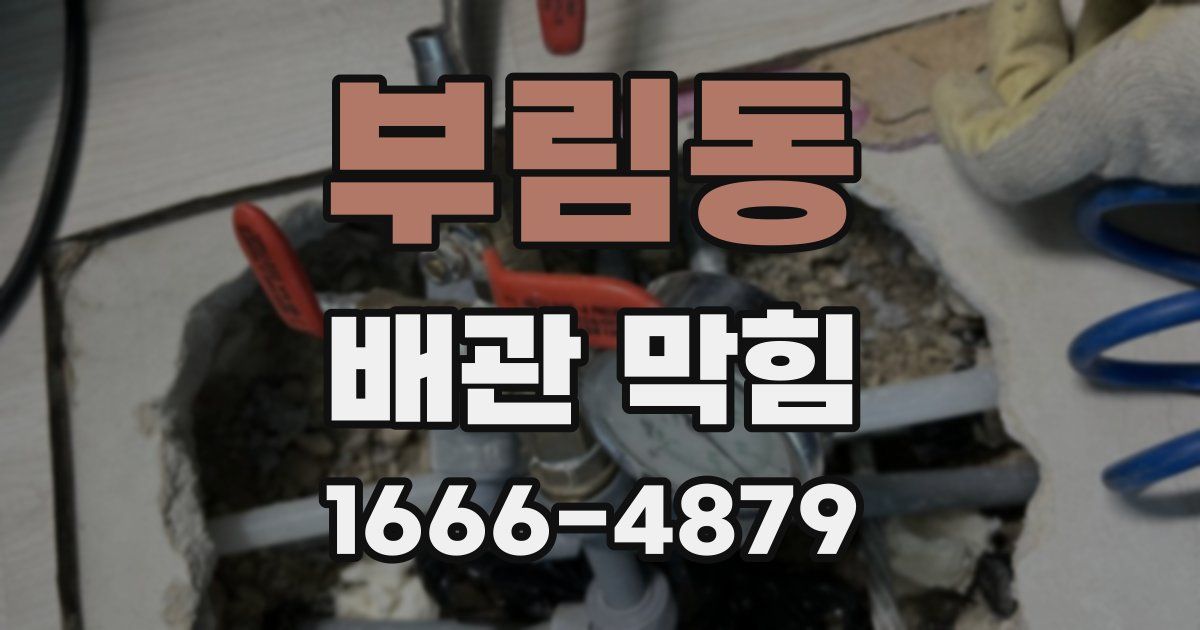부림동 배관 막힘
