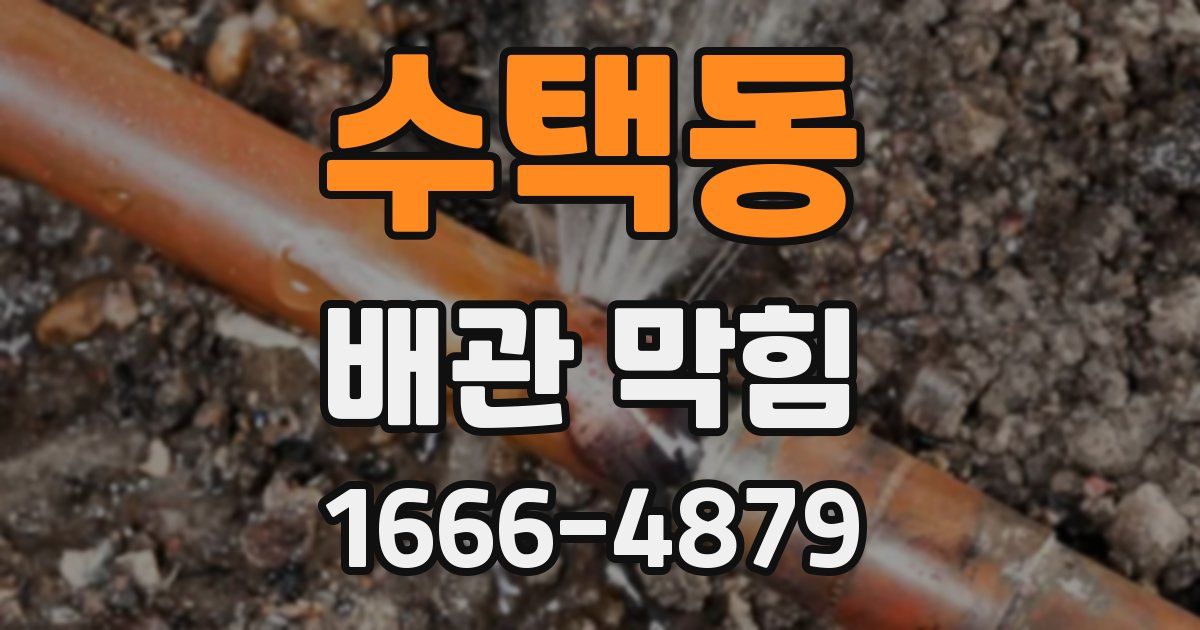 수택동 배관 막힘