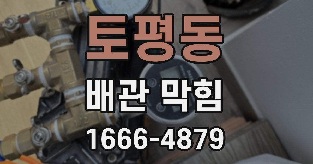 토평동 배관 막힘
