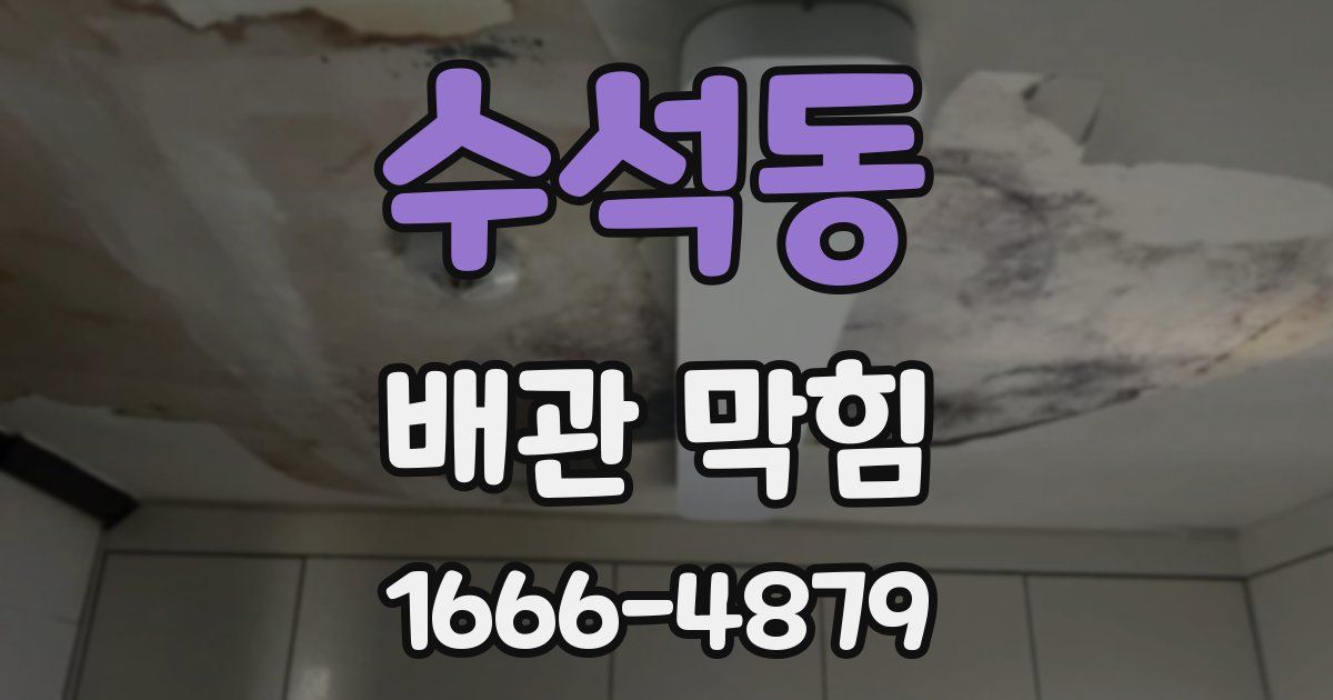 수석동 배관 막힘