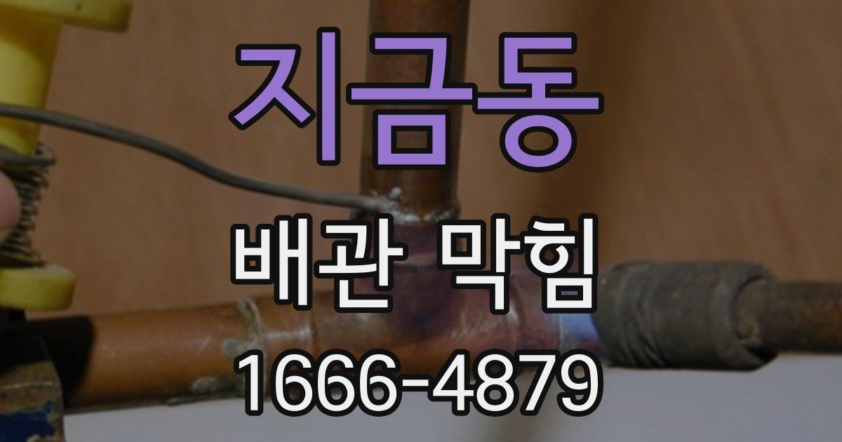 지금동 배관 막힘