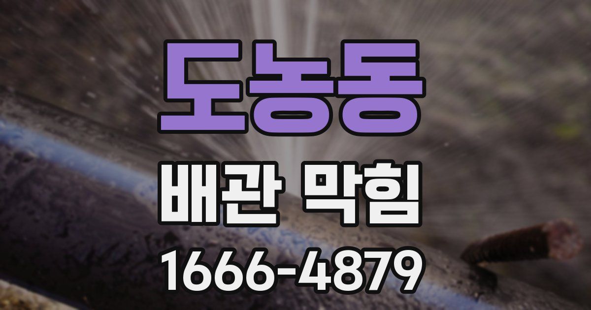 도농동 배관 막힘