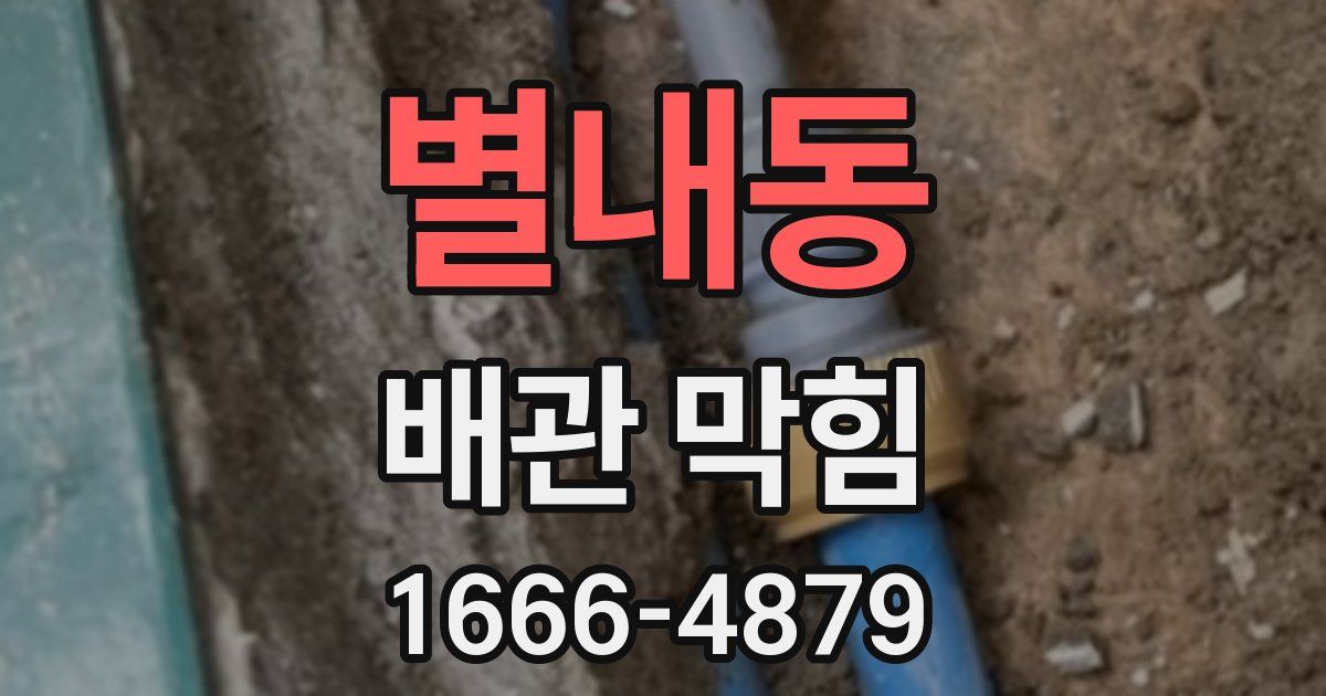 별내동 배관 막힘