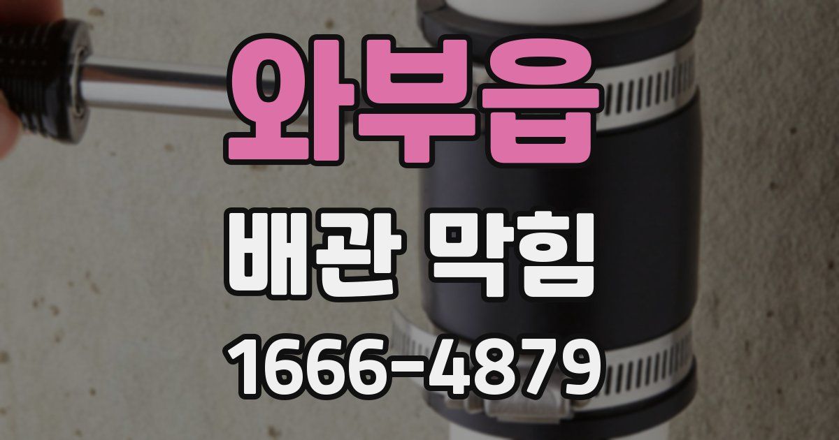 와부읍 배관 막힘