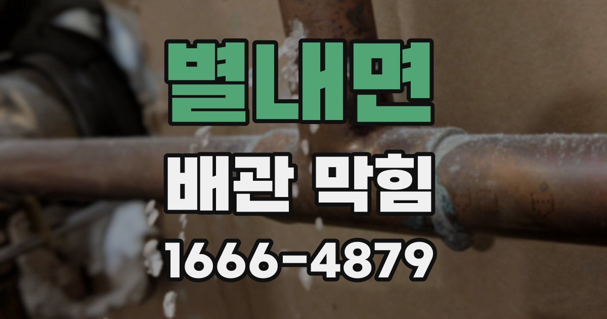 별내면 배관 막힘