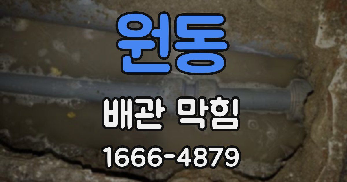 원동 배관 막힘
