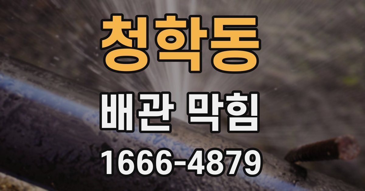 청학동 배관 막힘