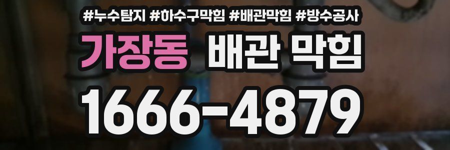 가장동 배관 막힘