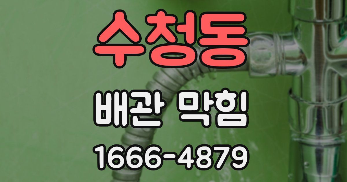 수청동 배관 막힘