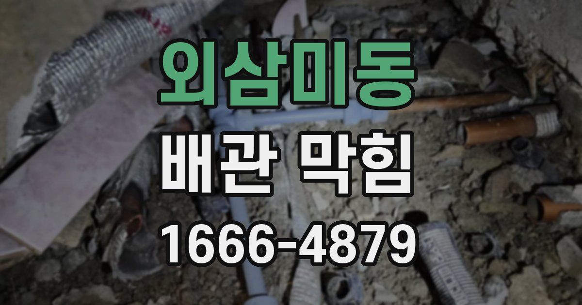 외삼미동 배관 막힘