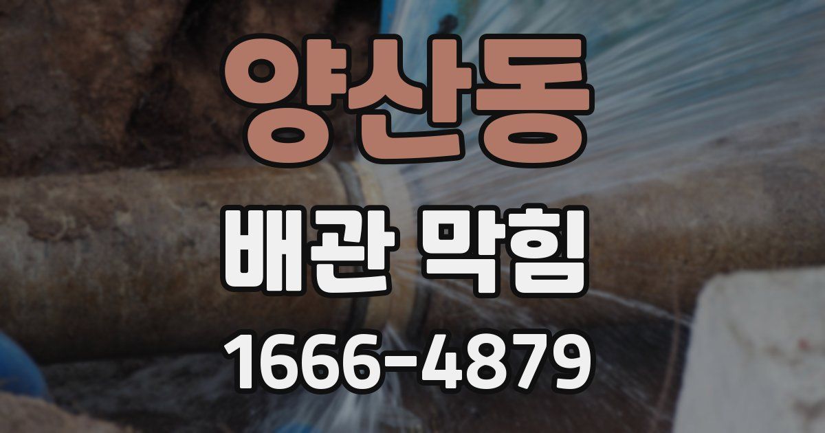 양산동 배관 막힘