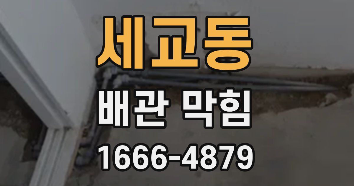 세교동 배관 막힘