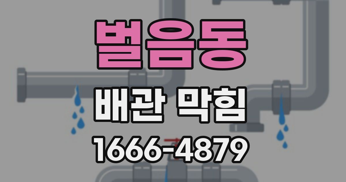 벌음동 배관 막힘