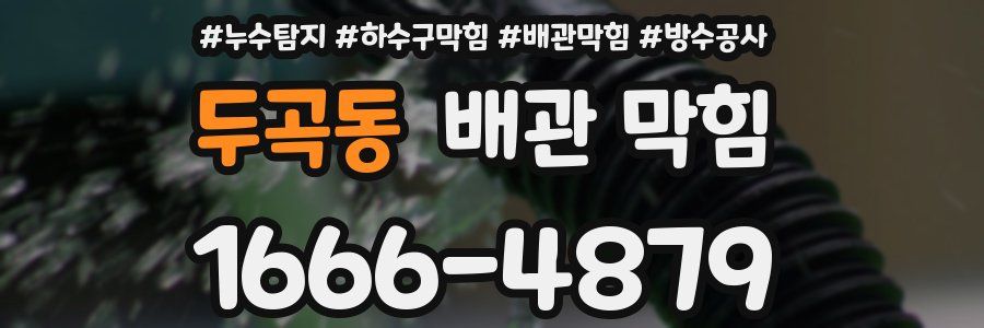 두곡동 배관 막힘