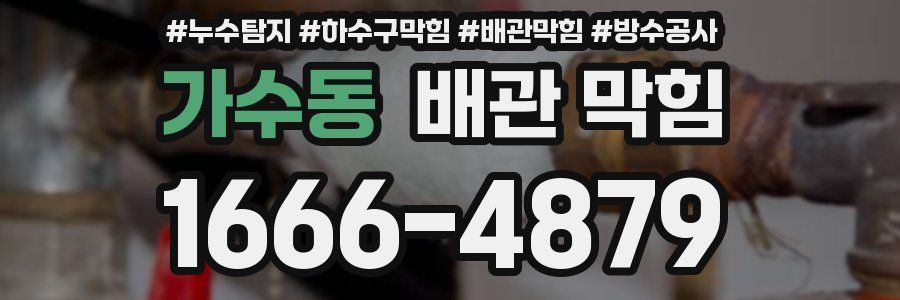 가수동 배관 막힘