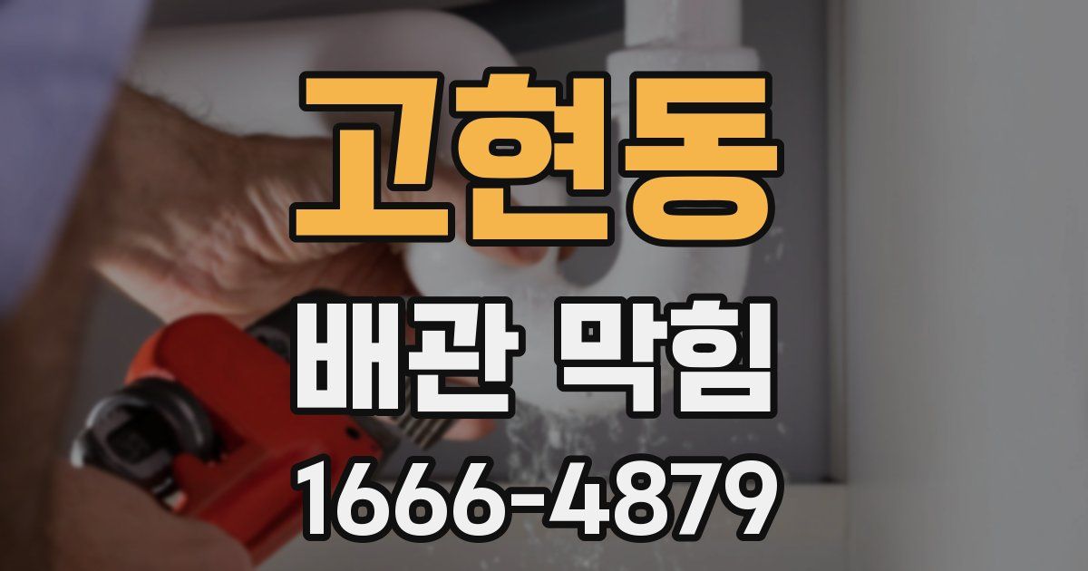 고현동 배관 막힘