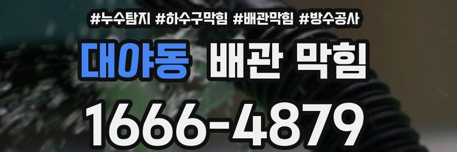 대야동 배관 막힘