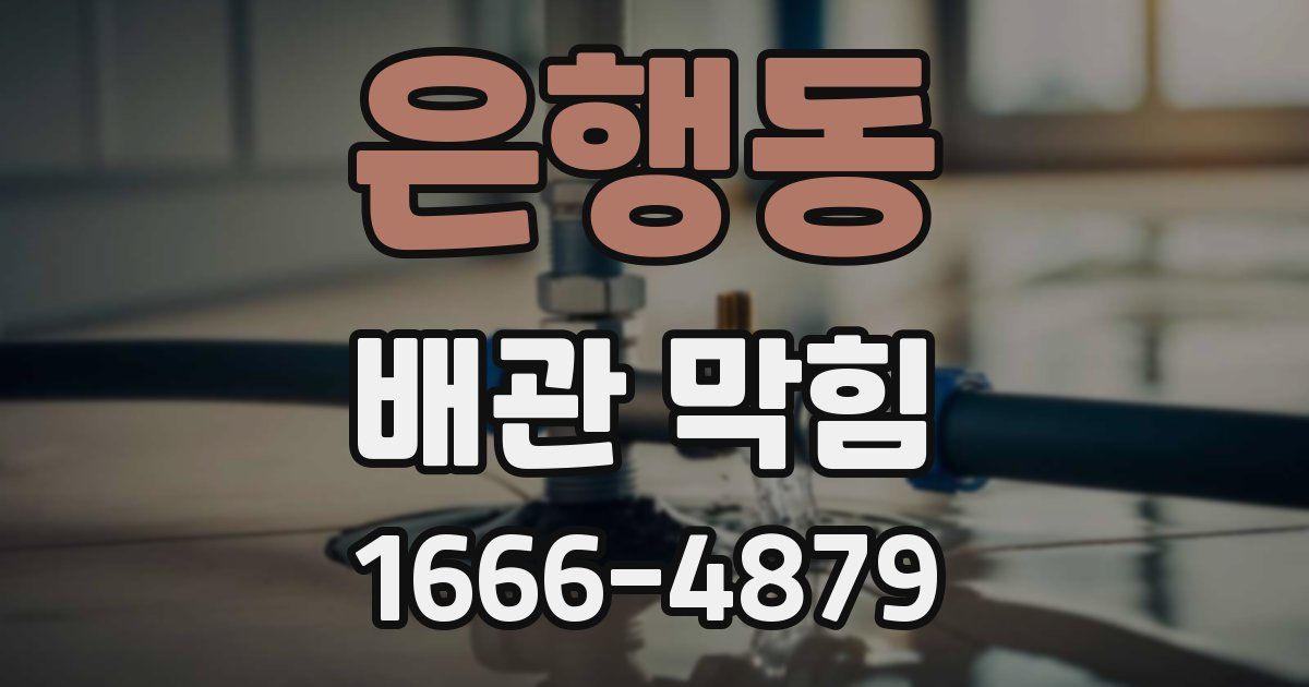 은행동 배관 막힘