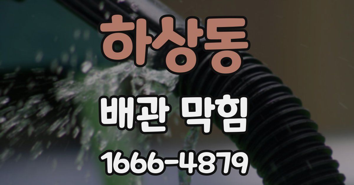 하상동 배관 막힘