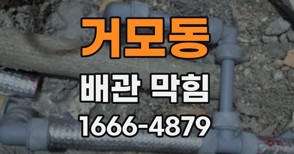 거모동 배관 막힘