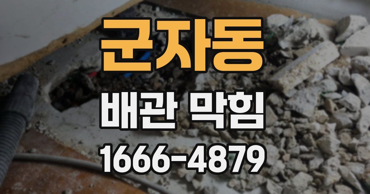 군자동 배관 막힘