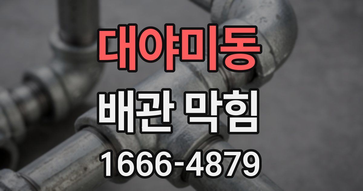 대야미동 배관 막힘
