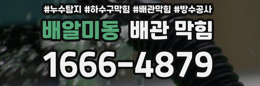 배알미동 배관 막힘