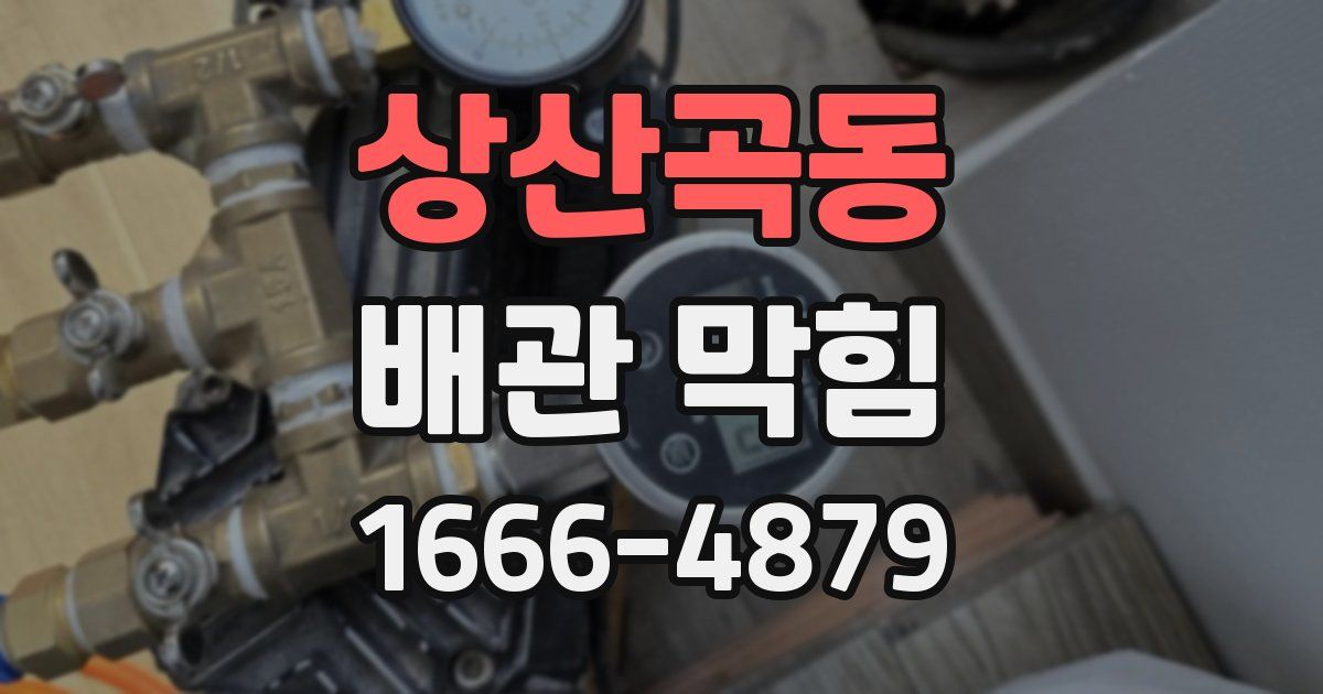 상산곡동 배관 막힘
