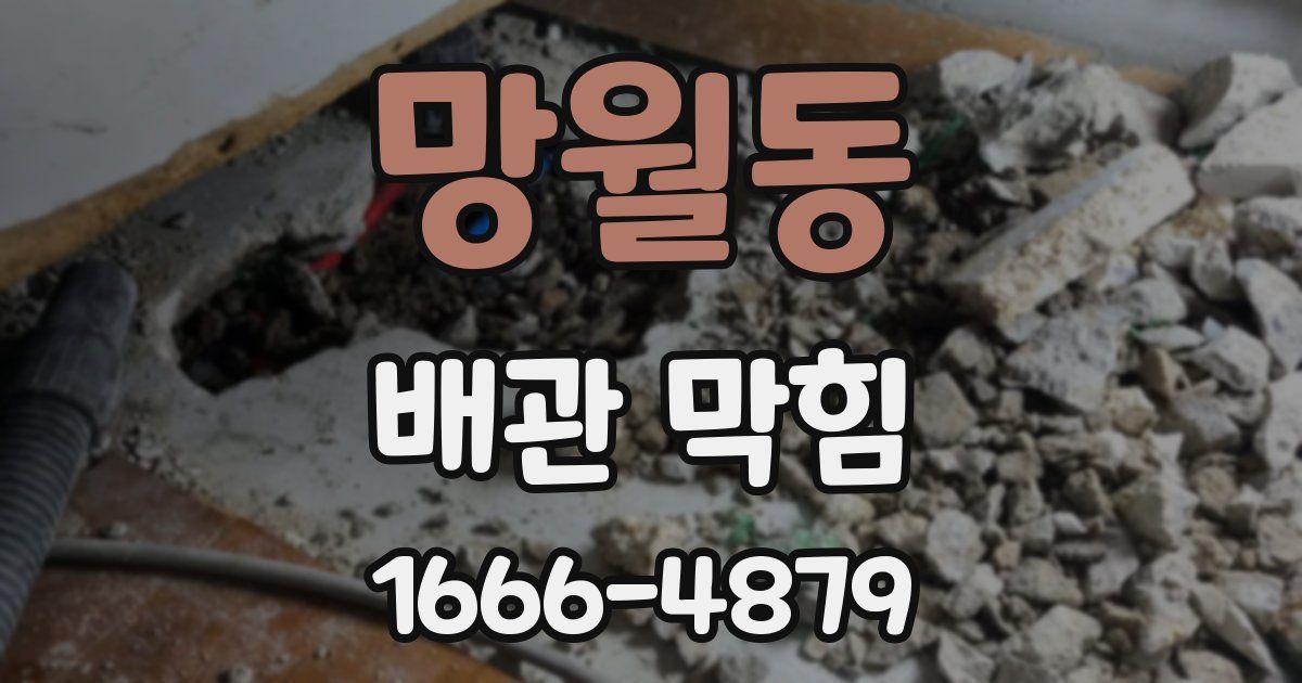 망월동 배관 막힘