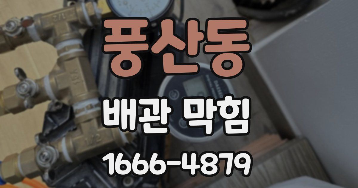 풍산동 배관 막힘
