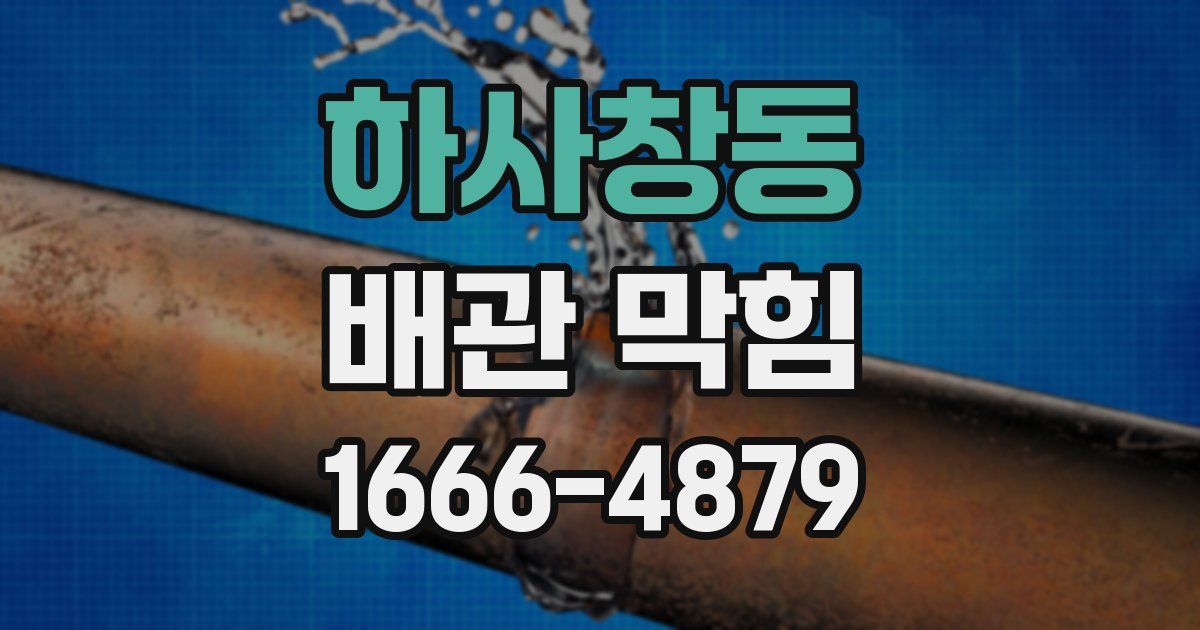 하사창동 배관 막힘