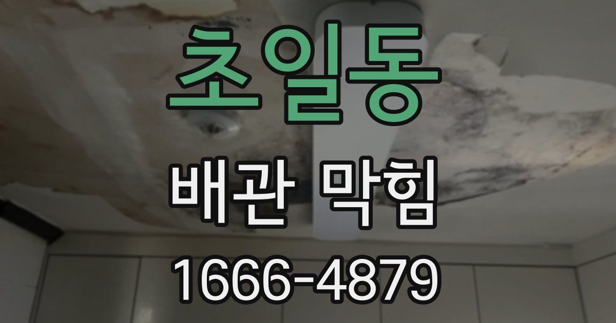 초일동 배관 막힘